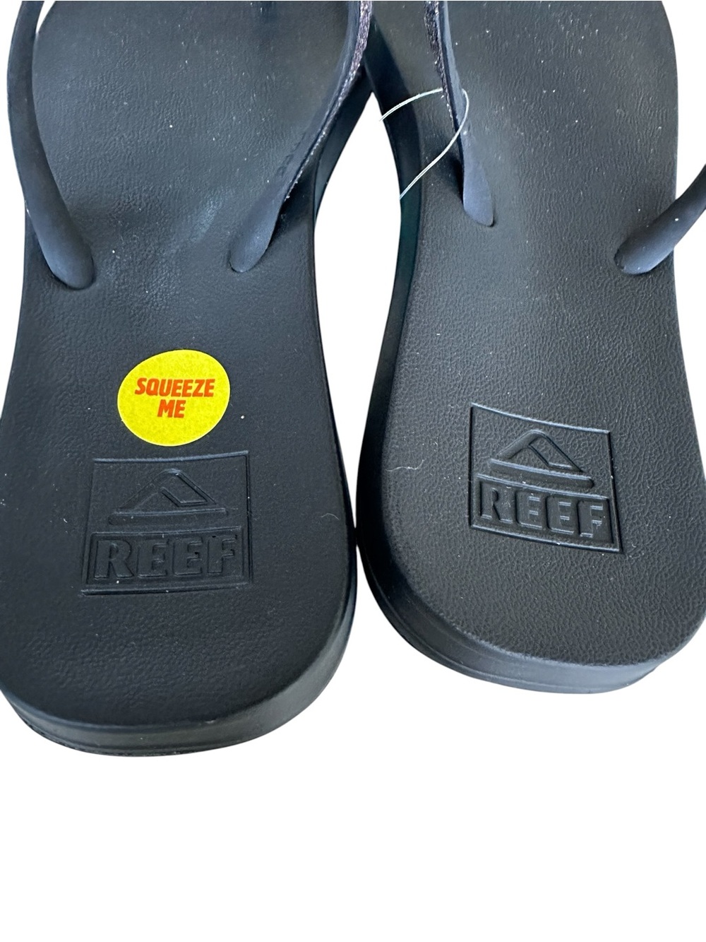 Reef Stargazer Black Flip Flops with Pink Glitter Straps size 7 - Picture 3 of 4